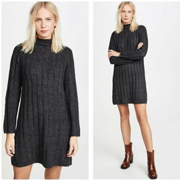 Madewell Donegal Rolled Mock Neck Knit Sweater Dress - Size Medium - Picture 1 of 7